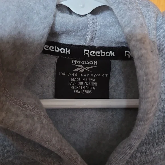Reebok Gray Hoodie and Pants Set 4t Brand new - Picture 3 of 4